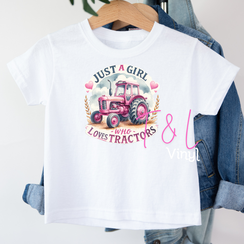 544 DTF Just a girl who loves trackers print