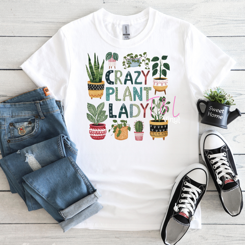 554 DTF Crazy plant lady 1 Adult print