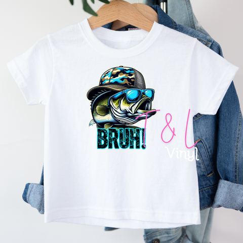 569 DTF Fish Bruh Child print