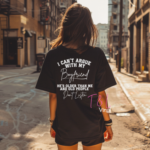 601 I cant argue White print