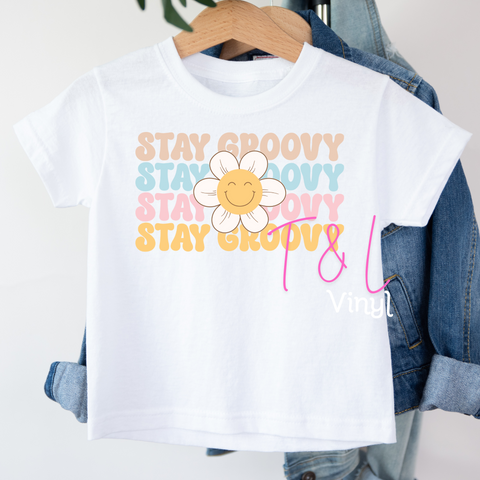 648 DTF Stay Groovy child prints
