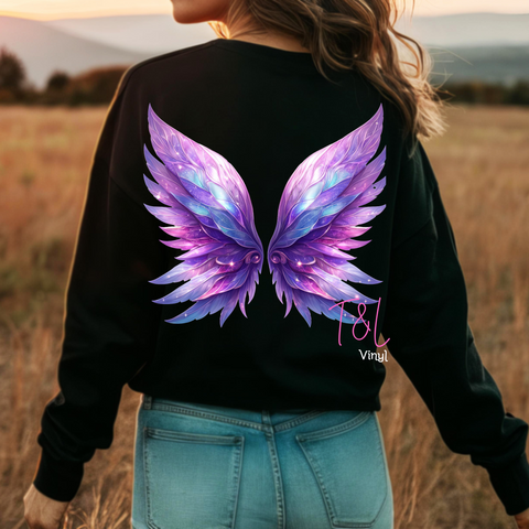 684 DTF purple Wings prints