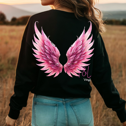 681 DTF Pink Wings prints