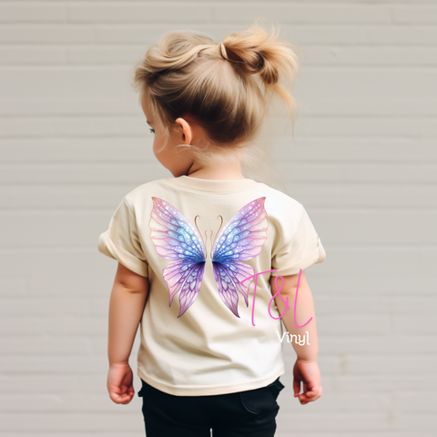 679 DTF Pastel Fairy wings Child prints