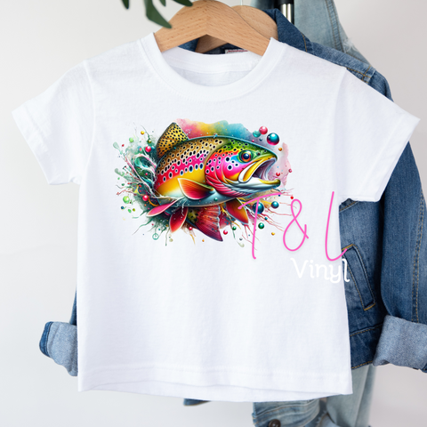 716 DTF Fish Child prints