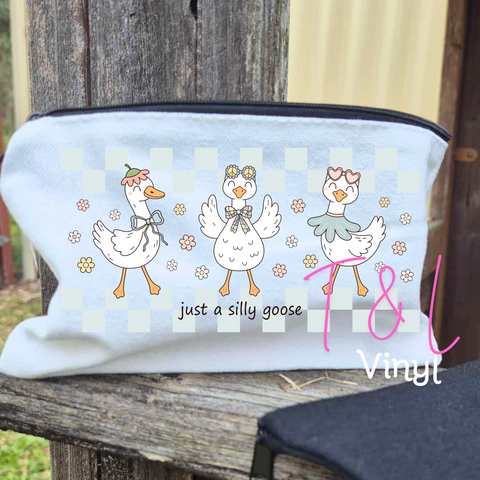 893 Just a Silly Goose  DTF  - Cotton bag Print