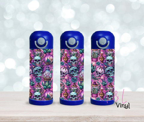 58 Purple Skull Kids 12oz Sublimation Tumbler Print