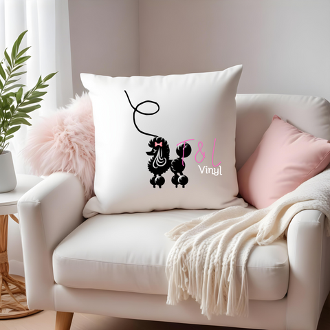 955 DTF Poodle Shirt, bag or pillow print