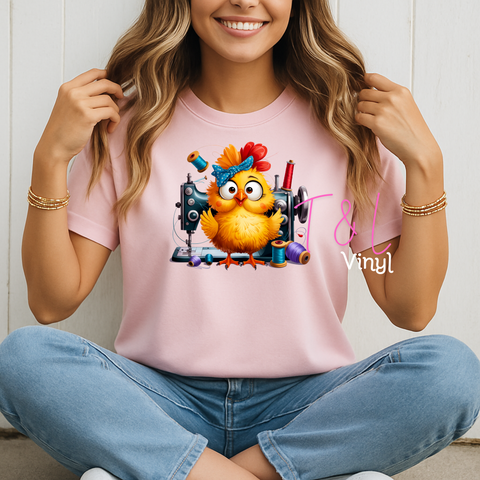963 DTF Chicken Sewing print