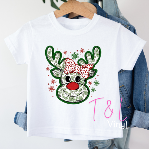 971 DTF Christmas Reindeer Child print