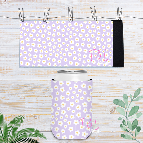 9 - Purple Flowers Velcro Sublimation