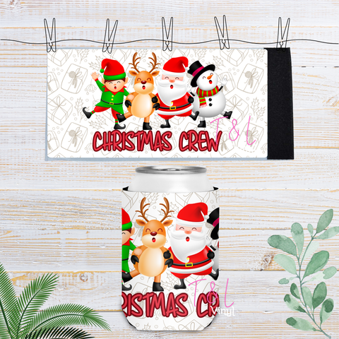 26 Christmas Crew 2 Velcro Stubby Cooler Sublimation