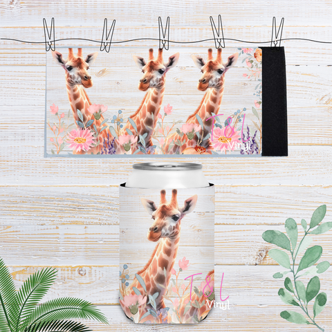 27 Giraffe Velcro Stubby Cooler Sublimation