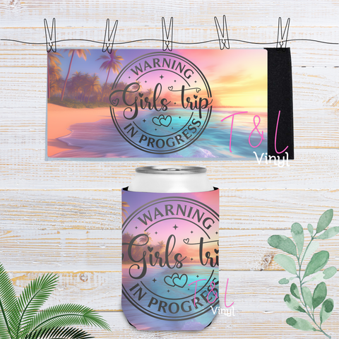 40 Girls Trip Velcro Stubby Cooler Sublimation