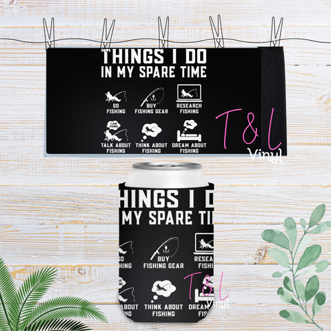 42 Fishing Velcro Stubby Cooler Sublimation