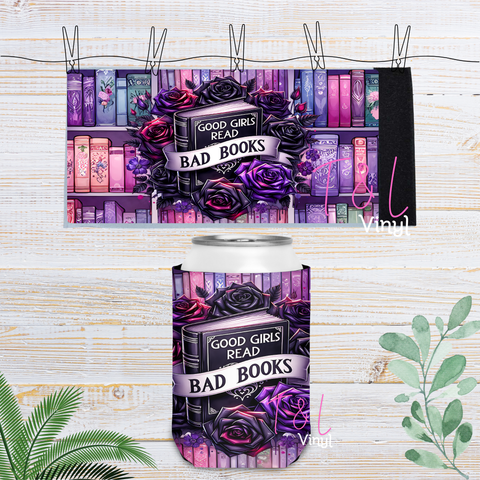 44 Bad Books Velcro Stubby Cooler Sublimation