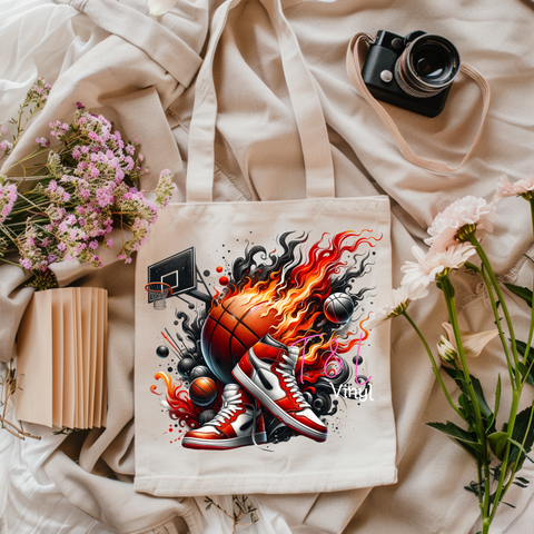 1019 Basketball Tote Print