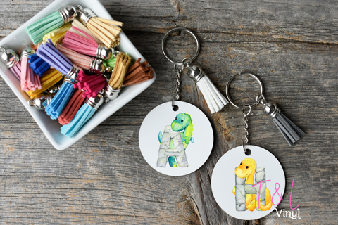 954 Dino Letter Keyring Sublimation Print