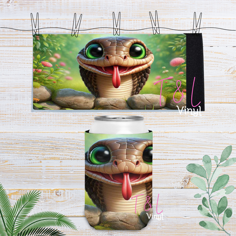 46 Cute Snake Velcro Stubby Cooler Sublimation