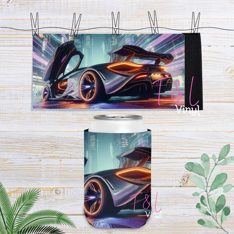 51 Fast car Velcro Stubby Cooler Sublimation
