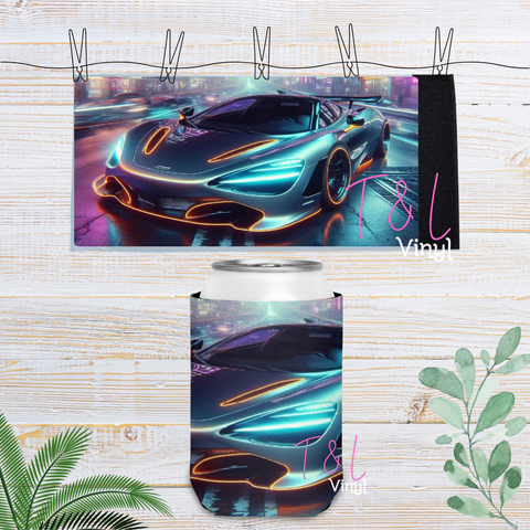 52 Fast car Velcro Stubby Cooler Sublimation