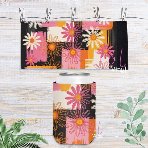 59 Daisy Velcro Stubby Cooler Sublimation