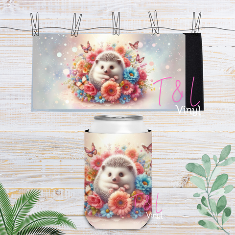 65 Hedgehog Velcro Stubby Cooler Sublimation