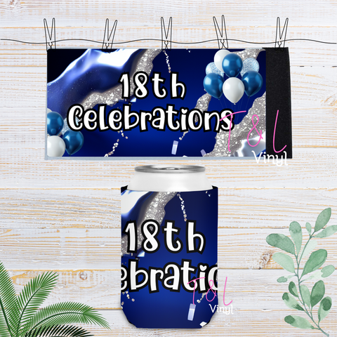 68 18th  Velcro Stubby Cooler Sublimation