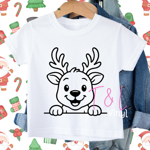 1036 DTF Christmas Colouring in shirt   - Kids Print