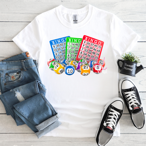 1076 DTF Bingo Shirt  -  Adult Print