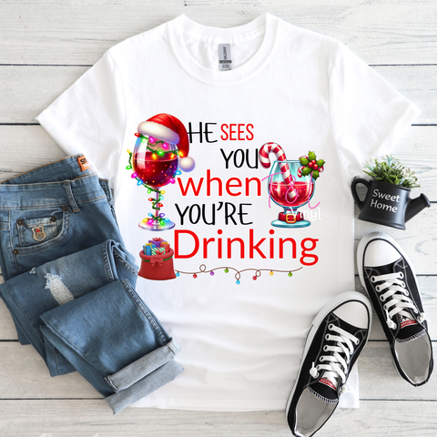 1084 Christmas Drink  DTF - Adult Print