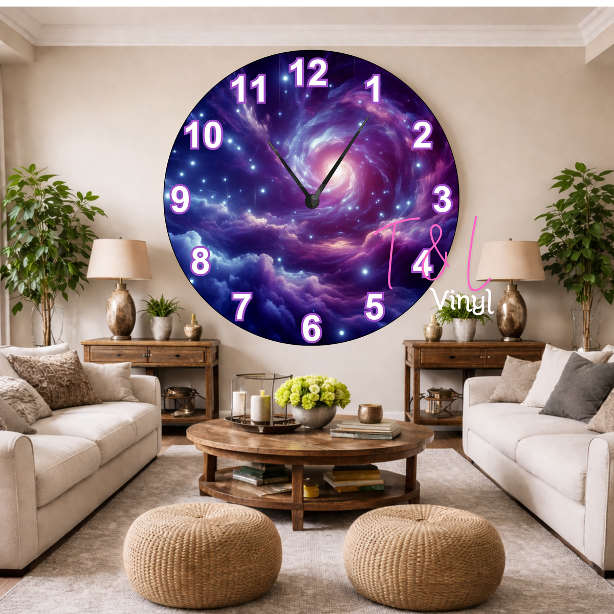 1235 Galaxy Sublimation Clock – T & L Vinyl