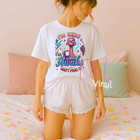 816 DTF- Dont push it adult print (perfect for pjs)