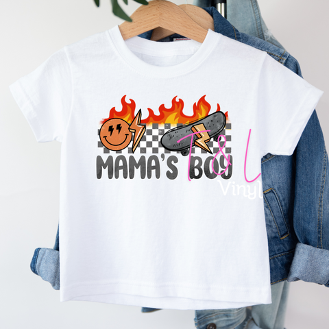 822 DTF- Mama Boy kid Print