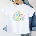 825 DTF- Floral Face kid Print