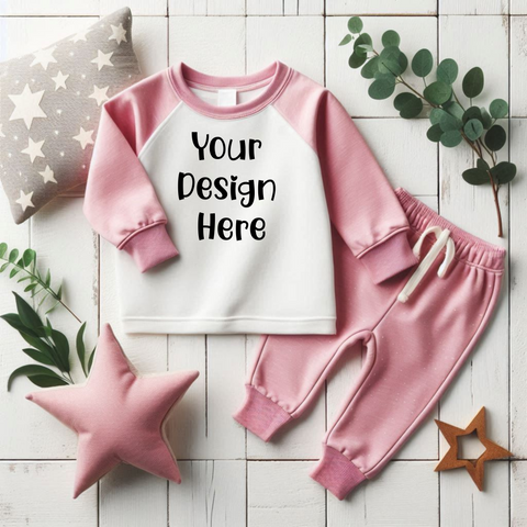 Kids Tracksuit Pink Mockup - Digital download