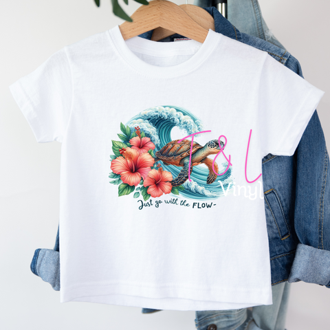 786 DTF- Just go with the flow Child print