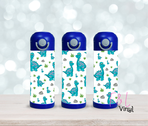 31 Blue Dino 12oz Sublimation Tumbler Print