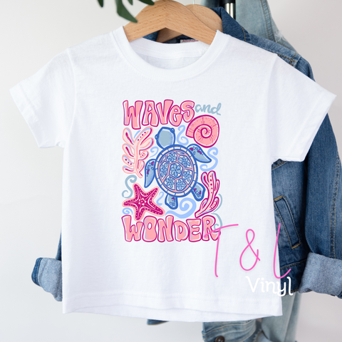 861 DTF Waves and wonder Child - Print