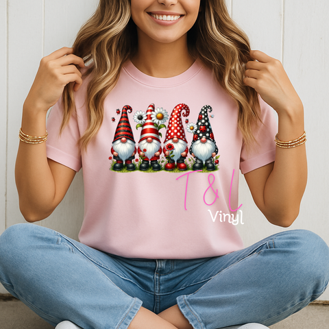 864 DTF Gnomes Red - Print
