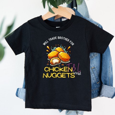 420 DTF Will trade brother for chicken nuggets Child Print