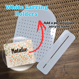 Personalised Acrylic Earring holder (ADD NAME TO NOTES)