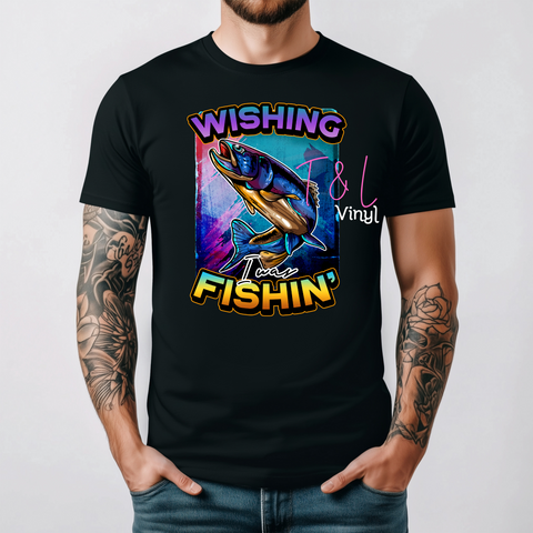 737 DTF Wishing I was Fishing Print