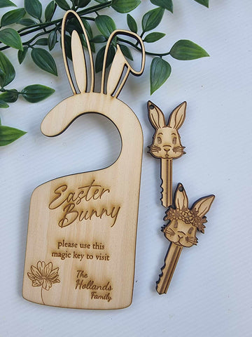 Easter - Please Stop Here Door Hanger and 2x Magic Keys (Add kids name or family name to notes before checking out)