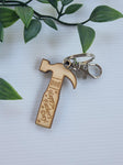Wooden Father's Day Hammer Keyring