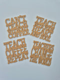 Teacher Square Coffee Cup Coasters 8cm by 8cm