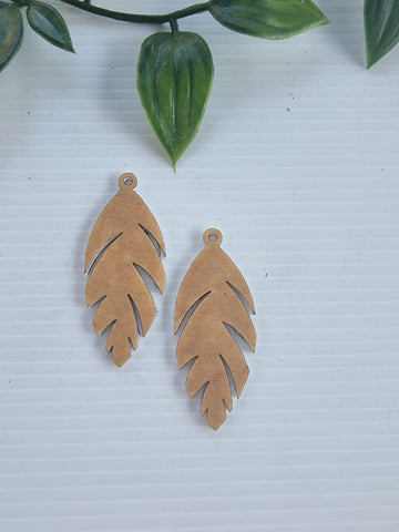 Acrylic Earrings Feather 2