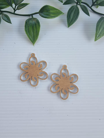 Acrylic Earrings Flower 2