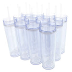 16oz Double Wall Acrylic Classic Insulated Skinny Tumblers