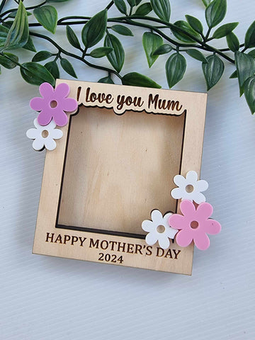 Wooden Mother's Day Folder Picture Frame for Fridge